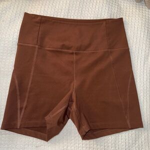 Girlfriend Collective Brown Bike Shorts